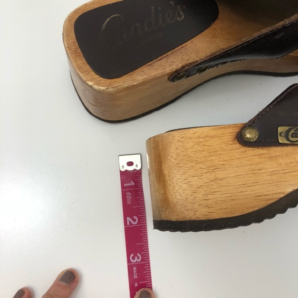 candies wooden platform shoes